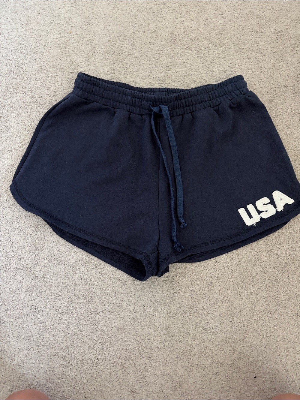 By Together Navy Athletic Shorts with White USA Patch